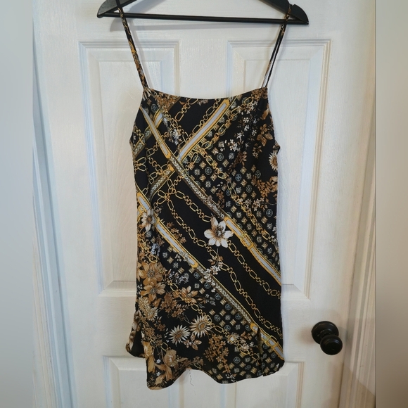 Princess Polly Black and Gold Embellished Slip Mini Dress - Picture 3 of 5